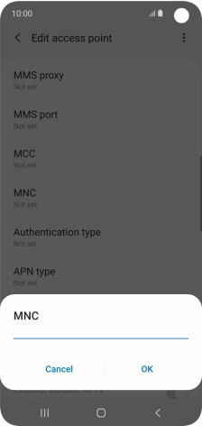 Key in 10 and press OK.