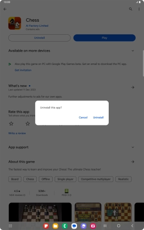 Press Uninstall.