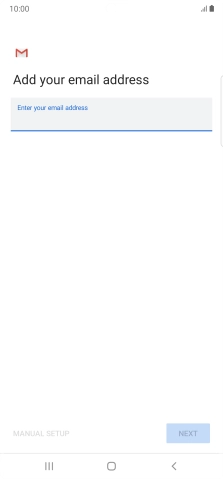 Press the field below 'Enter your email address' and key in your email address.