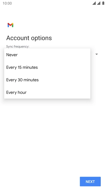 Press the required setting. Press the required setting.