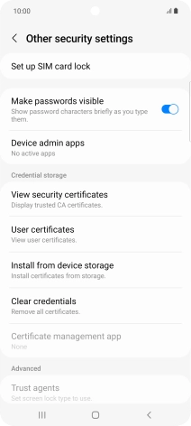 Press Set up SIM card lock.