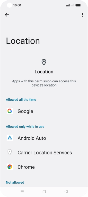 Press the required app. Press the required app.