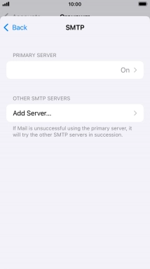 Press the field below 'PRIMARY SERVER'.