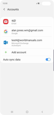 Press the indicator next to 'Auto sync data' to turn the function on or off.