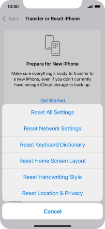 Press Reset Network Settings.