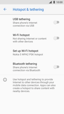 Press Set up Wi-Fi hotspot.