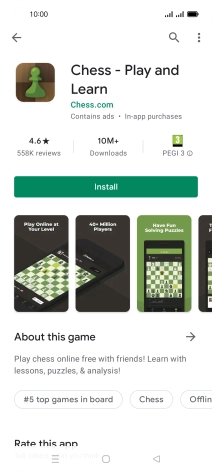 Press Install and follow the instructions on the screen to install the app.