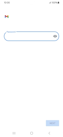 Press the field below 'Password' and key in the password for your email account.