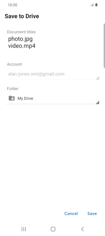 Press the field below 'Folder' and go to the required folder.