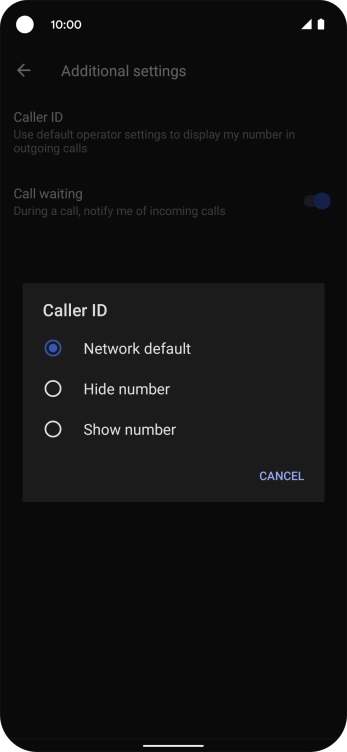 Press Show number to turn on caller identification.