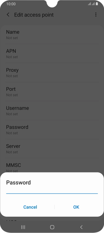 Key in password and press OK.