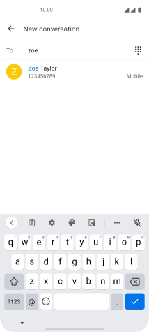 Press the required contact.