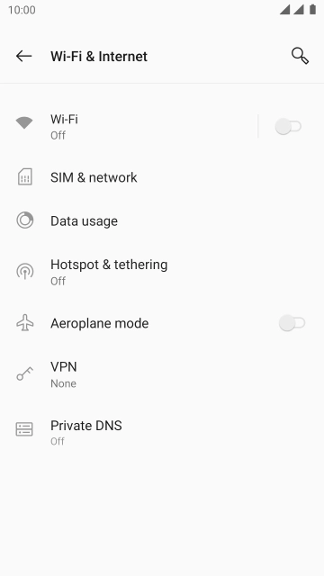 Press Wi-Fi.