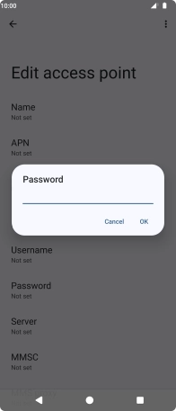 Key in password and press OK.