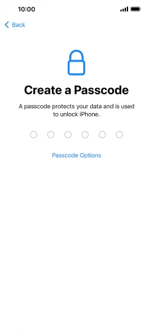 Press Passcode Options.