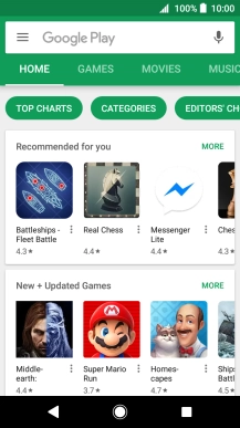 Press the search field.