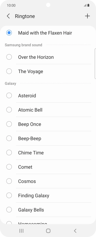 Press the Home key to return to the home screen.