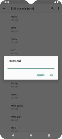 Key in password and press OK.