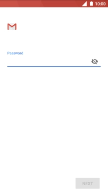 Press the field below 'Password' and key in the password for your email account.