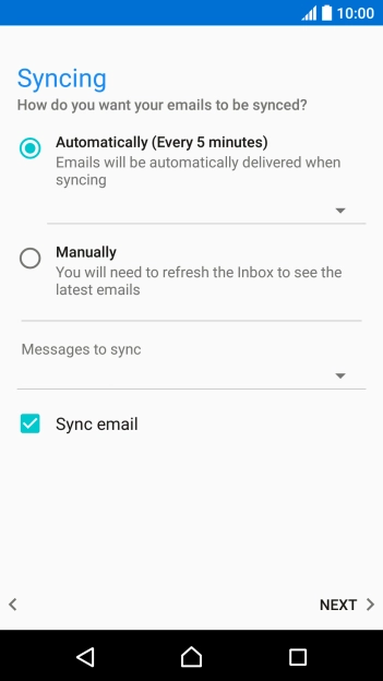 Press the drop down list below 'Automatically (Every 5 minutes)'. Press the drop down list below 'Automatically (Every 5 minutes)'.