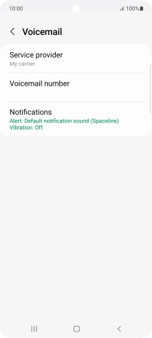 Press Voicemail number.
