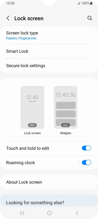 Press Screen lock type and key in the additional lock code you created earlier.