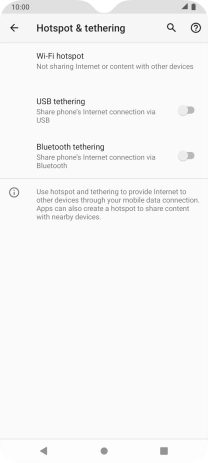 Press Wi-Fi hotspot.
