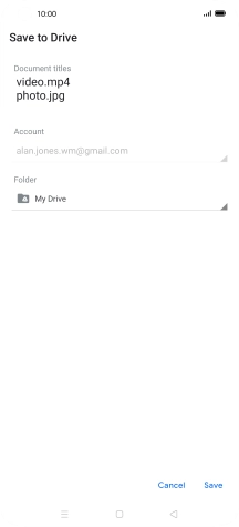 Press the field below 'Folder' and go to the required folder.