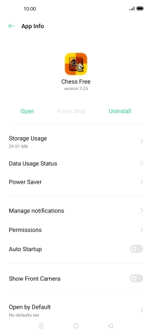 Press Storage Usage.