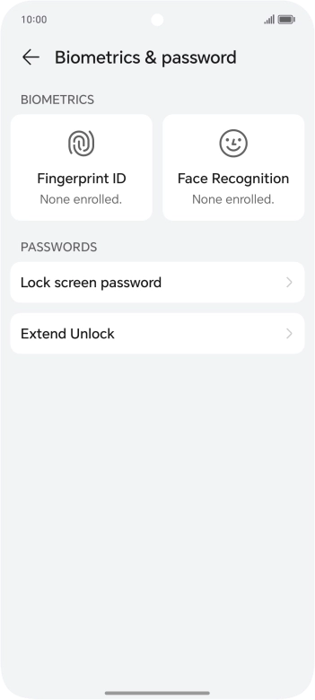Press Fingerprint ID.