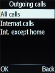 Select the required barring type.