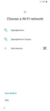 Press the required WiFi network.