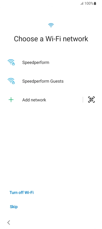 Press the required WiFi network.
