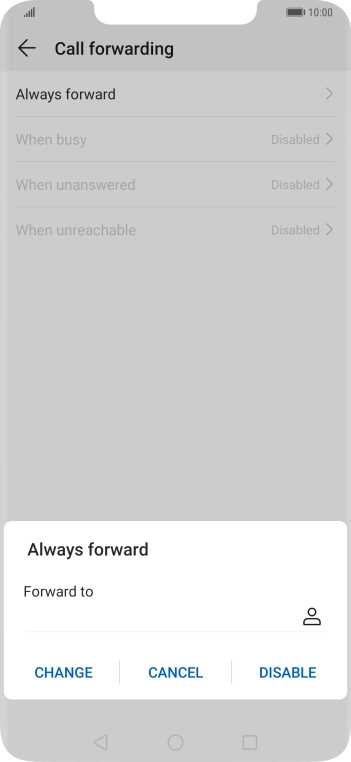 Press DISABLE.