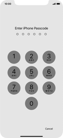 Use the lock code you created.
