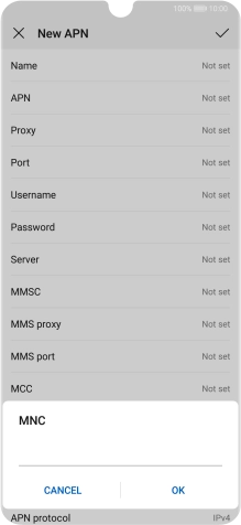 Key in 10 and press OK.