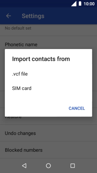 Press SIM card.