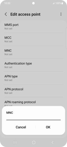 Key in 10 and press OK.