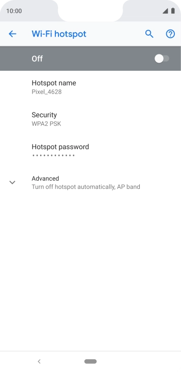 Press Hotspot name.