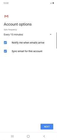 Press the drop down list below 'Sync frequency:'.