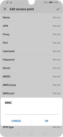 Key in 10 and press OK.