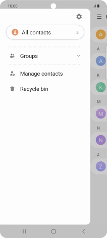 Press Manage contacts.