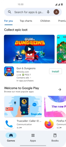 Press the profile icon.
