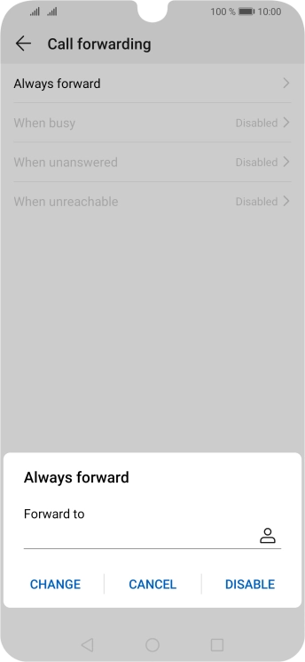 Press DISABLE.