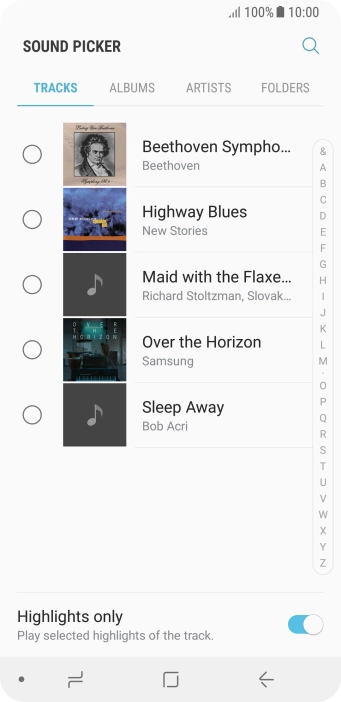 Press the required ring tones to hear them.