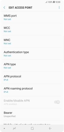 Press MMS port.