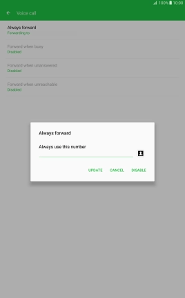 Press DISABLE.