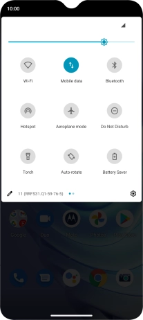 Press the settings icon.