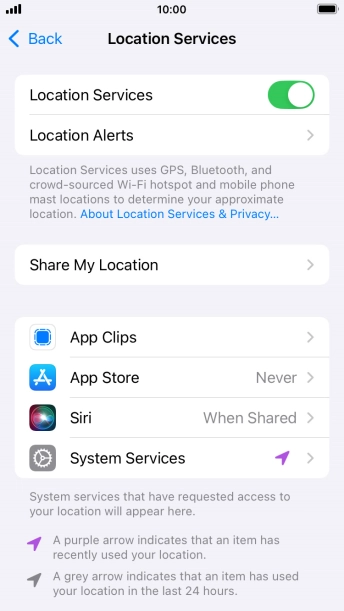 Press the required app. Press the required app.