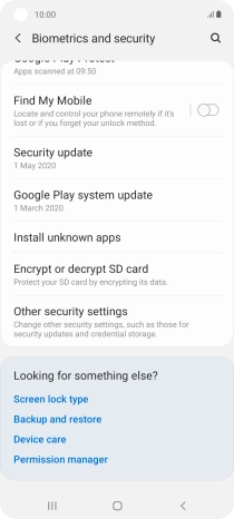 Press Other security settings.